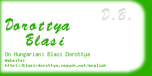 dorottya blasi business card